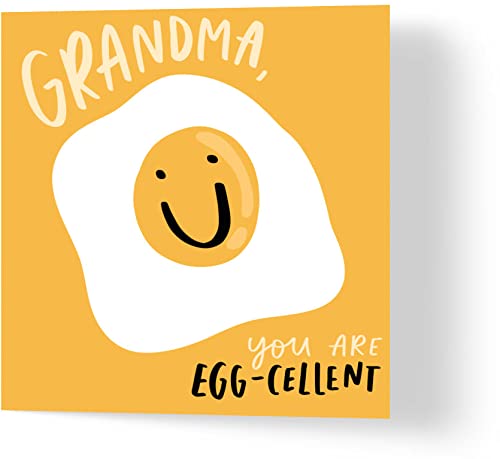 Wuzci Geburtstagskarte "Grandma, You Are Egg-Cellent", 150 mm Länge x 150 mm Breite von Wuzci