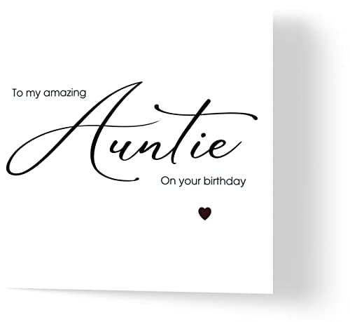 Wuzci Geburtstagskarte "Happy Birthday Amazing Auntie", 150 mm Länge x 150 mm Breite von Wuzci
