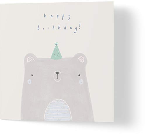 Wuzci Geburtstagskarte Happy Birthday! Bär, 150 mm Länge x 150 mm Breite von Wuzci