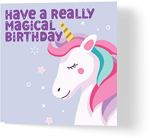 Wuzci Geburtstagskarte "Have A Really Magical Birthday", 150 mm Länge x 150 mm Breite von Wuzci