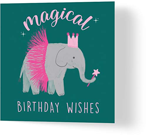 Wuzci Geburtstagskarte Magical Birthday Wishes, 150 mm Länge x 150 mm Breite von Wuzci