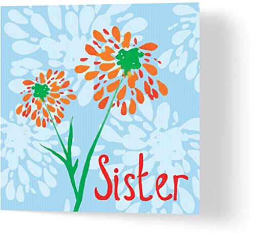 Wuzci Geburtstagskarte "Sister", 150 mm Länge x 150 mm Breite von Wuzci