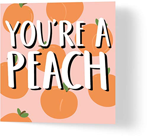 Wuzci Geburtstagskarte "You're a Peach", 150 mm Länge x 150 mm Breite von Wuzci