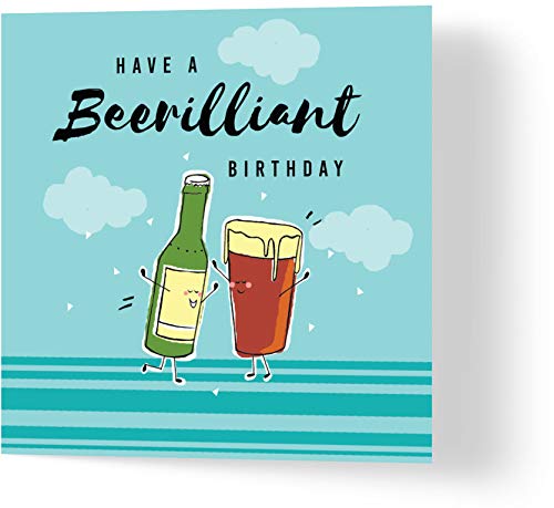 Wuzci Geburtstagskarte mit Aufschrift Have A Beer von Wuzci