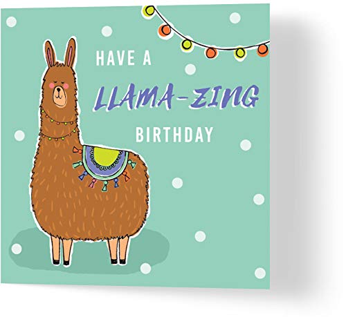 Wuzci Geburtstagskarte mit Aufschrift "Have A Llamazing Birthday" von Wuzci