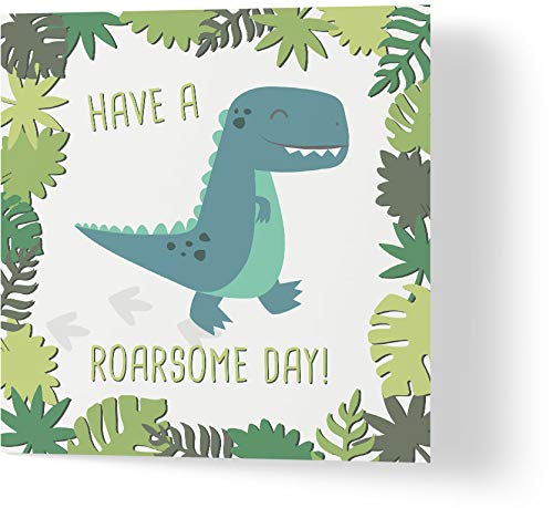 Wuzci Geburtstagskarte mit Aufschrift Have A Roarsome Day, 150 mm Länge x 150 mm Breite von Wuzci