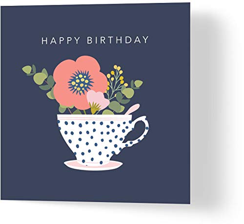 Wuzci Geburtstagskarte mit Blumenmuster von Wuzci