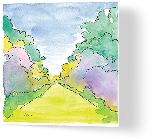 Wuzci Grußkarte mit Gartenpfad von Wuzci