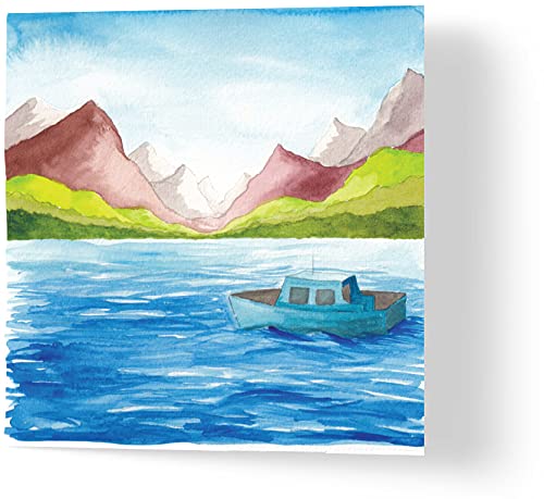 Wuzci Grußkarte mit Segelmotiv von Wuzci