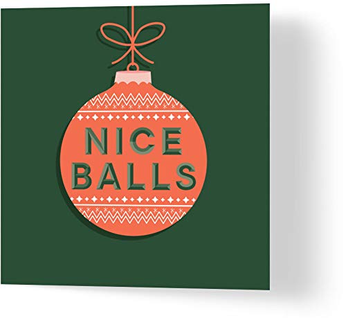 Wuzci Grußkarte mit Weihnachtsmotiven von Nice Balls von Wuzci