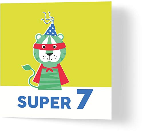 Wuzci Grußkarte zum 7. Geburtstag von Wuzci