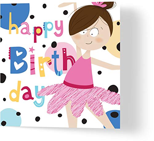 Wuzci Happy Birthday Ballerina Grußkarte von Wuzci