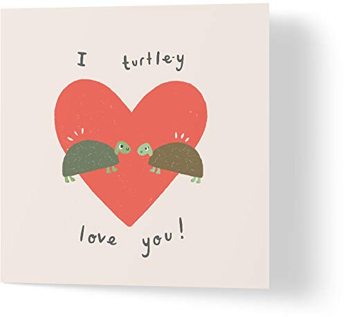 Wuzci Jubiläumskarte "I Turtley Love You!" 150 mm Länge x 150 mm Breite von Wuzci