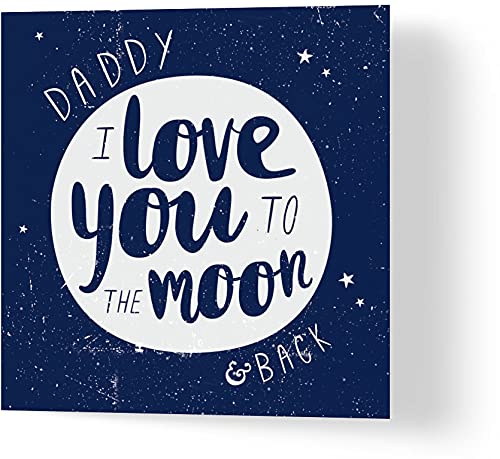 Wuzci Vatertagskarte mit Aufschrift Daddy, I Love You To The Moon and Back, aus recycelten Materialien, Grußkarten für Väter, hergestellt von unabhängigen Künstlern aus Großbritannien, kompostierbare Wuzci Vatertagskarte mit Aufschrift Daddy, I Love You To The Moon and Back, aus recycelten Materialien, Grußkarten für Väter, hergestellt von unabhängigen Künstlern aus Großbritannien, kompostierbare von Wuzci