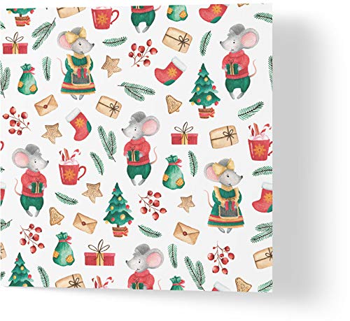 Wuzci Weihnachtskarte mit Mäuse-Motiv von Wuzci