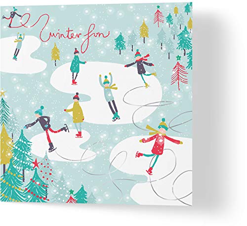 Wuzci Weihnachtskarte mit Wintermotiv von Wuzci