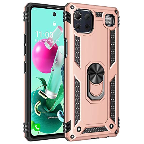 Wuzixi Hülle für LG K92 5G. Flexible Rugged TPU+PC Hybrid Armor Stoßfest Schutzhülle, Mit Standfunktion, Schutzhülle für LG K92 5G.Roségold Wuzixi Hülle für LG K92 5G. Flexible Rugged TPU+PC Hybrid Armor Stoßfest Schutzhülle, Mit Standfunktion, Schutzhülle für LG K92 5G.Roségold von Wuzixi