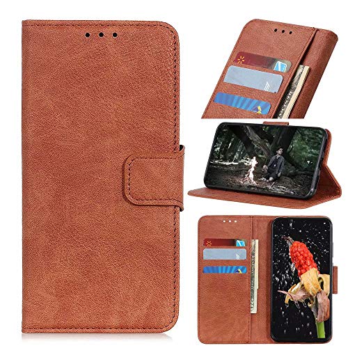 Wuzixi Hülle für Nokia 1 Plus. [Kartenfach] PU Leder Flip Wallet, mit Standfunktion, Schutzhülle handyhüllen für Nokia 1 Plus.Braun von Wuzixi