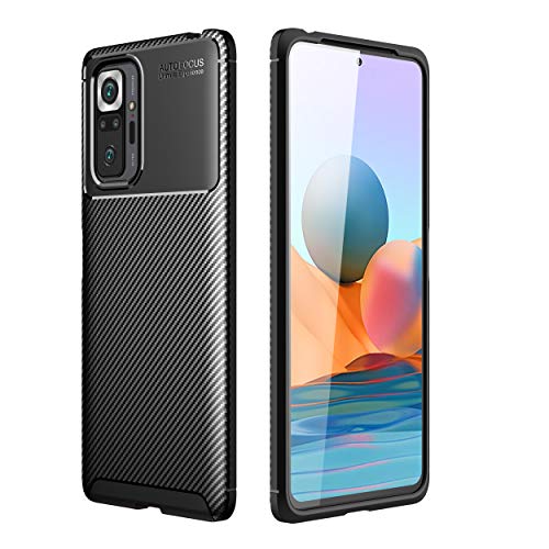 Wuzixi Hülle für Xiaomi Redmi Note 10 Pro. Stoßfest, Weiches und Dünnes Silikonhülsen-Design, Gegen Kratzer, Schutzhülle für Xiaomi Redmi Note 10 Pro.Schwarz von Wuzixi