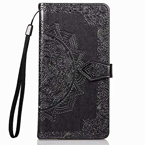 Wuzixi Hülle für vivo Y72 5G. [Kartenfach] PU Leder Flip Wallet, mit Standfunktion, Schutzhülle handyhüllen für vivo Y72 5G.Schwarz von Wuzixi