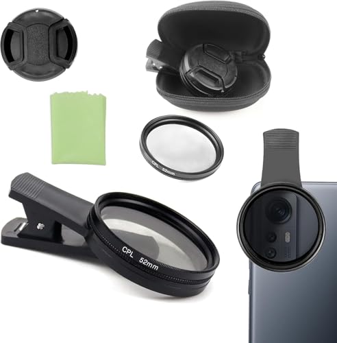 Filter 52 mm Universell für Handykamera - Clip-On-Polarisator Mit Gewinde-Clip für iPhone, Samsung, Android-Smartphones Filter 52 mm Universell für Handykamera - Clip-On-Polarisator Mit Gewinde-Clip für iPhone, Samsung, Android-Smartphones von Wvu & Wvo