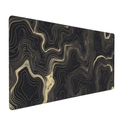 Großes Mauspad XXL, Gaming Mousepad 1500x800mm Verbessert Präzision Geschwindigkei Langlebig Erweiterter Schreibtisch Schutz Mausmatte mit genähten Kanten Laptop, Computer Schwarze gelbe Linien H5837 Großes Mauspad XXL, Gaming Mousepad 1500x800mm Verbessert Präzision Geschwindigkei Langlebig Erweiterter Schreibtisch Schutz Mausmatte mit genähten Kanten Laptop, Computer Schwarze gelbe Linien H5837 von Wweio