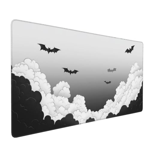 Großes Mauspad XXL, Gaming Mousepad 1500x800mm Verbessert Präzision Geschwindigkei Langlebig Erweiterter Schreibtisch Schutz Mausmatte mit genähten Kanten Laptop, Computer Schwarze weiße Wolken H6318 Großes Mauspad XXL, Gaming Mousepad 1500x800mm Verbessert Präzision Geschwindigkei Langlebig Erweiterter Schreibtisch Schutz Mausmatte mit genähten Kanten Laptop, Computer Schwarze weiße Wolken H6318 von Wweio