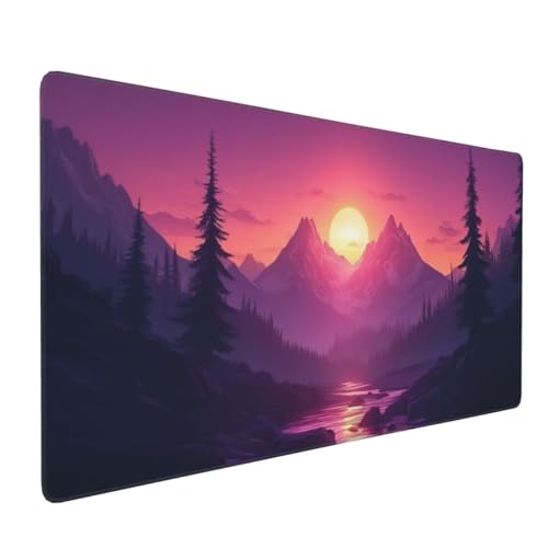 Großes Mauspad XXL, Gaming Mousepad 1500x800mm - Verbessert Präzision und Geschwindigkei, Langlebig Erweiterter Schreibtisch Schutz Mausmatte mit genähten Kanten Laptop, Computer Dämmerungsberg H5980 Großes Mauspad XXL, Gaming Mousepad 1500x800mm - Verbessert Präzision und Geschwindigkei, Langlebig Erweiterter Schreibtisch Schutz Mausmatte mit genähten Kanten Laptop, Computer Dämmerungsberg H5980 von Wweio