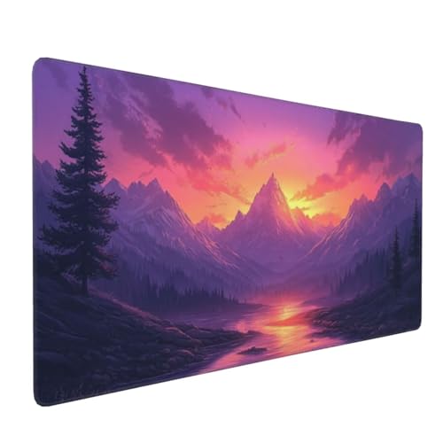 Großes Mauspad XXL, Gaming Mousepad 1500x800mm - Verbessert Präzision und Geschwindigkei, Langlebig Erweiterter Schreibtisch Schutz Mausmatte mit genähten Kanten Laptop, Computer Dämmerungsberg H5928 Großes Mauspad XXL, Gaming Mousepad 1500x800mm - Verbessert Präzision und Geschwindigkei, Langlebig Erweiterter Schreibtisch Schutz Mausmatte mit genähten Kanten Laptop, Computer Dämmerungsberg H5928 von Wweio