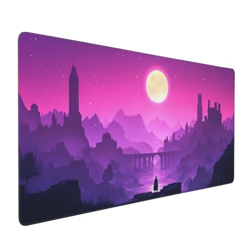Großes Mauspad XXL, Gaming Mousepad 1500x800mm - Verbessert Präzision und Geschwindigkei, Langlebig Erweiterter Schreibtisch Schutz Mausmatte mit genähten Kanten Laptop, Computer Purpurner Berg H6019 Großes Mauspad XXL, Gaming Mousepad 1500x800mm - Verbessert Präzision und Geschwindigkei, Langlebig Erweiterter Schreibtisch Schutz Mausmatte mit genähten Kanten Laptop, Computer Purpurner Berg H6019 von Wweio
