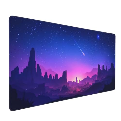 Großes Mauspad XXL, Gaming Mousepad 1500x800mm - Verbessert Präzision und Geschwindigkei, Langlebig Erweiterter Schreibtisch Schutz Mausmatte mit genähten Kanten Laptop, Computer Purpurner Berg H6240 Großes Mauspad XXL, Gaming Mousepad 1500x800mm - Verbessert Präzision und Geschwindigkei, Langlebig Erweiterter Schreibtisch Schutz Mausmatte mit genähten Kanten Laptop, Computer Purpurner Berg H6240 von Wweio
