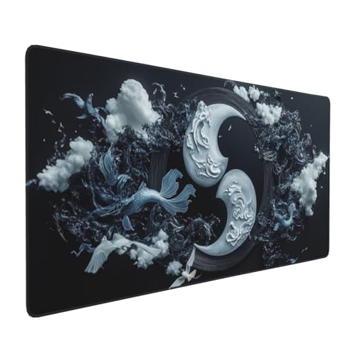 Großes Mauspad XXL, Gaming Mousepad 1500x800mm Verbessert Präzision und Geschwindigkei Langlebig Erweiterter Schreibtisch Schutz Mausmatte mit genähten Kanten Büro, Laptop, Computer Blaue Wolke H6097 Großes Mauspad XXL, Gaming Mousepad 1500x800mm Verbessert Präzision und Geschwindigkei Langlebig Erweiterter Schreibtisch Schutz Mausmatte mit genähten Kanten Büro, Laptop, Computer Blaue Wolke H6097 von Wweio