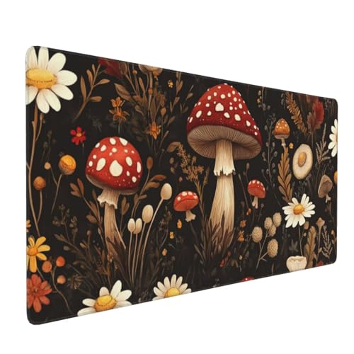 Großes Mauspad XXL, Gaming Mousepad 1500x800mm - Verbessert Präzision und Geschwindigkei Langlebig Erweiterter Schreibtisch Schutz Mausmatte mit genähten Kanten Büro, Laptop, Computer Roter Pilz H6279 Großes Mauspad XXL, Gaming Mousepad 1500x800mm - Verbessert Präzision und Geschwindigkei Langlebig Erweiterter Schreibtisch Schutz Mausmatte mit genähten Kanten Büro, Laptop, Computer Roter Pilz H6279 von Wweio