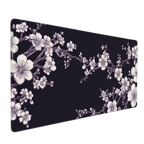 Großes Mauspad XXL, Gaming Mousepad 1500x800mm Verbessert Präzision und Geschwindigkei Langlebig Erweiterter Schreibtisch Schutz Mausmatte mit genähten Kanten Laptop, Computer Lila Pflaumenblüte H6474 Großes Mauspad XXL, Gaming Mousepad 1500x800mm Verbessert Präzision und Geschwindigkei Langlebig Erweiterter Schreibtisch Schutz Mausmatte mit genähten Kanten Laptop, Computer Lila Pflaumenblüte H6474 von Wweio