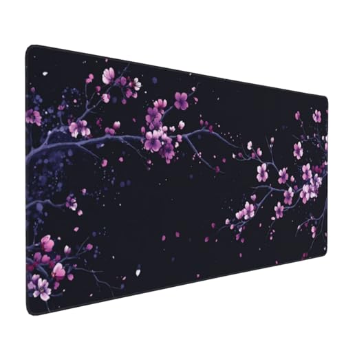 Großes Mauspad XXL, Gaming Mousepad 1500x800mm Verbessert Präzision und Geschwindigkei Langlebig Erweiterter Schreibtisch Schutz Mausmatte mit genähten Kanten Laptop, Computer Lila Pflaumenblüte H6435 Großes Mauspad XXL, Gaming Mousepad 1500x800mm Verbessert Präzision und Geschwindigkei Langlebig Erweiterter Schreibtisch Schutz Mausmatte mit genähten Kanten Laptop, Computer Lila Pflaumenblüte H6435 von Wweio