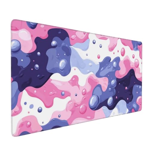 Großes Mauspad XXL, Gaming Mousepad 1500x800mm Verbessert Präzision und Geschwindigkei Langlebig Erweiterter Schreibtisch Schutz Mausmatte mit genähten Kanten Laptop, Computer Puderblaues Muster H5785 Großes Mauspad XXL, Gaming Mousepad 1500x800mm Verbessert Präzision und Geschwindigkei Langlebig Erweiterter Schreibtisch Schutz Mausmatte mit genähten Kanten Laptop, Computer Puderblaues Muster H5785 von Wweio