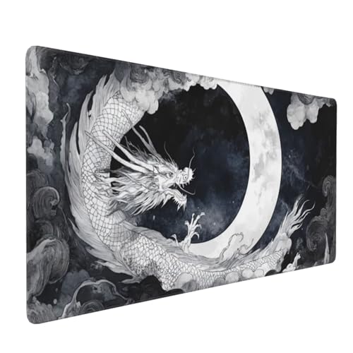 Großes Mauspad XXL Gaming Mousepad 1500x800mm Verbessert Präzision und Geschwindigkei Langlebig Erweiterter Schreibtisch Schutz Mausmatte mit genähten Kanten Büro, Laptop, Computer Weißer Drache H5655 Großes Mauspad XXL Gaming Mousepad 1500x800mm Verbessert Präzision und Geschwindigkei Langlebig Erweiterter Schreibtisch Schutz Mausmatte mit genähten Kanten Büro, Laptop, Computer Weißer Drache H5655 von Wweio