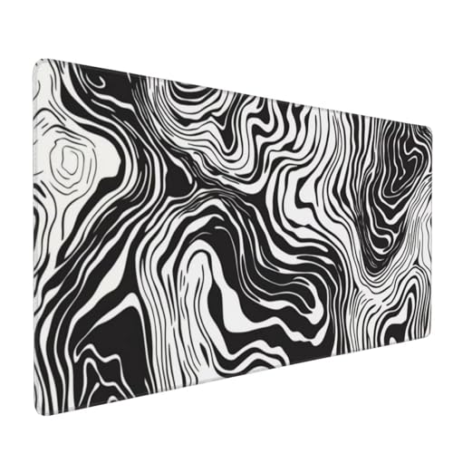 Großes Mauspad XXL Gaming Mousepad 1500x800mm Verbessert Präzision und Geschwindigkei Langlebig Erweiterter Schreibtisch Schutz Mausmatte mit genähten Kanten Laptop, Computer Schwarz Weiß Muster H5720 Großes Mauspad XXL Gaming Mousepad 1500x800mm Verbessert Präzision und Geschwindigkei Langlebig Erweiterter Schreibtisch Schutz Mausmatte mit genähten Kanten Laptop, Computer Schwarz Weiß Muster H5720 von Wweio