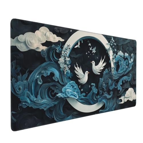 Großes Mauspad XXL Gaming Mousepad 1500x800mm Verbessert Präzision und Geschwindigkei Langlebig Erweiterter Schreibtisch Schutz Mausmatte mit genähten Kanten für PC, Büro, Laptop, Computer Taube H6071 Großes Mauspad XXL Gaming Mousepad 1500x800mm Verbessert Präzision und Geschwindigkei Langlebig Erweiterter Schreibtisch Schutz Mausmatte mit genähten Kanten für PC, Büro, Laptop, Computer Taube H6071 von Wweio