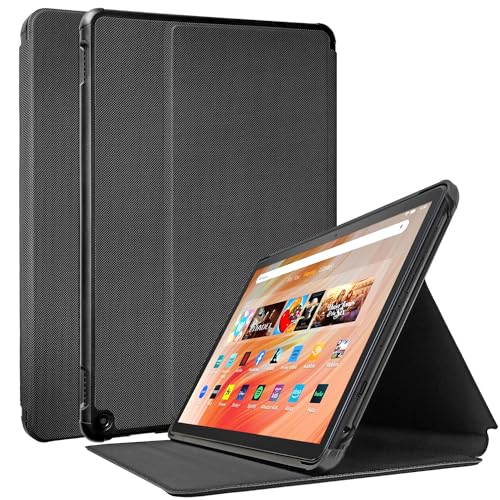 Wyhfyh Schutzhülle für Amazon Fire HD 10 Zoll Tablet (13. Generation, 2023 Release), schlank, leicht, weiches PU-Leder, Standfunktion, automatische Wake/Sleep-Funktion, Nicht kompatibel mit iPad von Wyhfyh