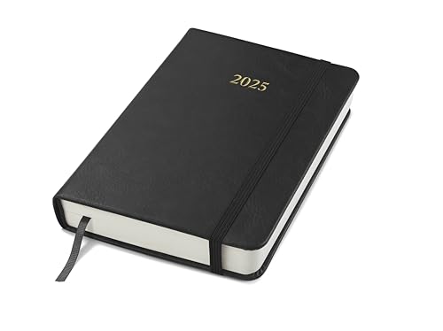 Wykeham's Executive Journal - Tagesplaner 2025 und Terminplaner - Personalisierung verfügbar (Schwarz, A6) von Wykeham's
