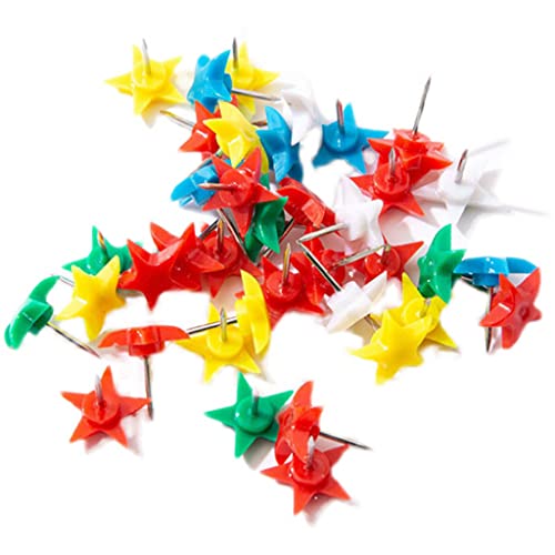 100pcs/Pack Klassische Dekorative Farbenfrohe Pushpins Set Niedliche Sterne Daumen Tacks Set Für Ideal Zum Anzeigen Von Dateien Fotos Pos von Wynrzyj