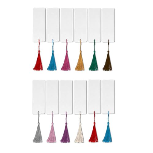 10pcs Whitepapier Lesezeichen Mit Quasten 2x5 5 Zoll Unfertige Lesezeichen Weiße Farbe Seitenmarker Für Kunstmalerei von Wynrzyj