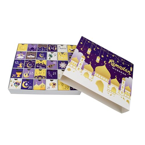 Ramadans Countdowns Kalender Verfügt Über 30 Leere Kästchen Tragbares Zubehör Für EIDS Feierlichkeiten Und Besondere Geschenke von Wynrzyj