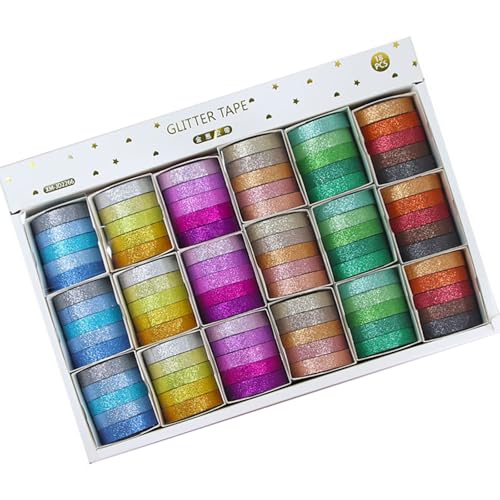 Wynrzyj 18 Box Glitzer Washis Tape Dekorative Tape Handkontakt Künstler Klebeband Für Scrapbooking Dekoration von Wynrzyj
