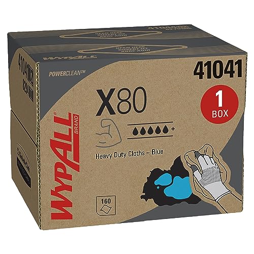 WypAll 8373 X80 Tücher, 1-lagige, 1 Brag Box x 160 Tüchern, blau von Wypall