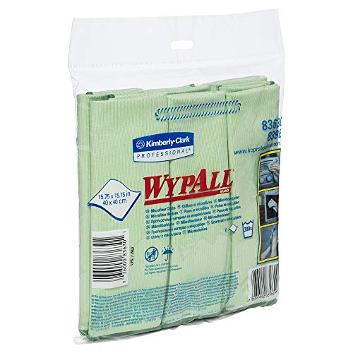 WypAll Mikrofasertücher 8396 – 1 Päckchen mit 6 Tüchern, grün von Wypall