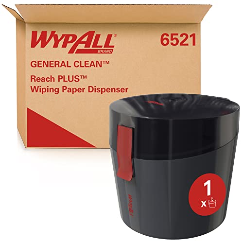 WypAll Reach PLUS General Clean Zentralentnahmespender mit Einzelblattentnahme 6521 – Spender für weiße oder blaue Rollen – 1-Blatt-Spender von Wypall