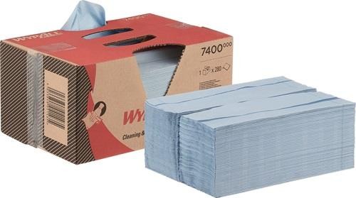 Wypall Putztuch ® L20 L420xB330ca.mm blau 2-lagig 7400 von Wypall