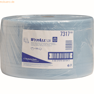 Wypall Wischtücher Wypall L20 Extra+ 2-lagig 38x23,5cm Großrolle blau von Wypall